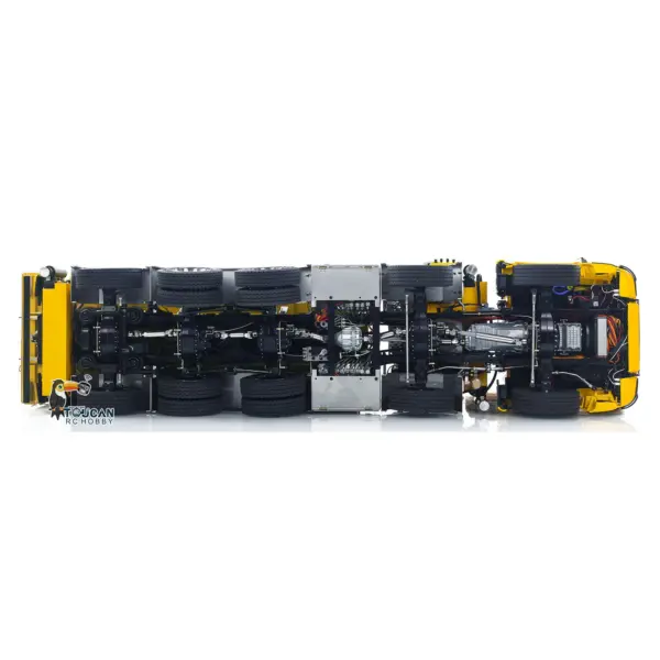 1:14 10*10 RC Hydraulic Crane Full Dump Metal Lorry Rear Axle Steering with U-shaped Short High Standard Bucket Timber Flatbed