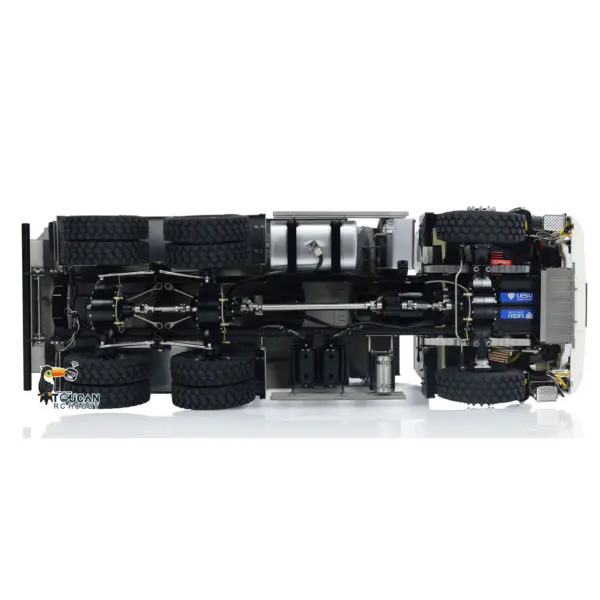 LESU Metal 1/14 6*6 Front Cylinder Hydraulic Dumper Truck Tipper Sound LED Light Motor Battery & Radio System & Charger