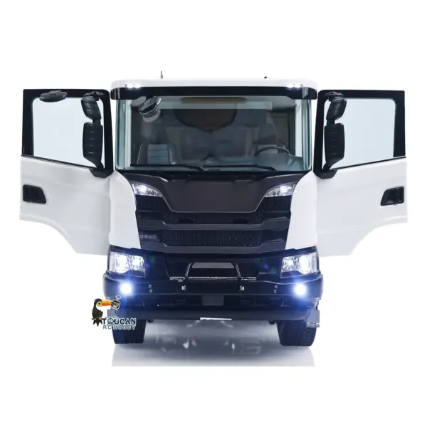 Double E 1/14 8X8 Remote Control Hydraulic Dump Truck 2Speed RC Model Tipper Metal Chassis Differential Lock FLYSKY ST8 Radio