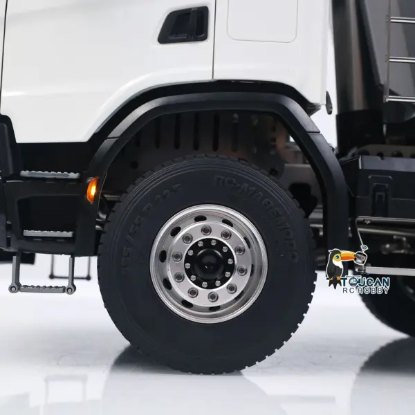 Double E 1/14 8X8 Remote Control Hydraulic Dump Truck 2Speed RC Model Tipper Metal Chassis Differential Lock FLYSKY ST8 Radio