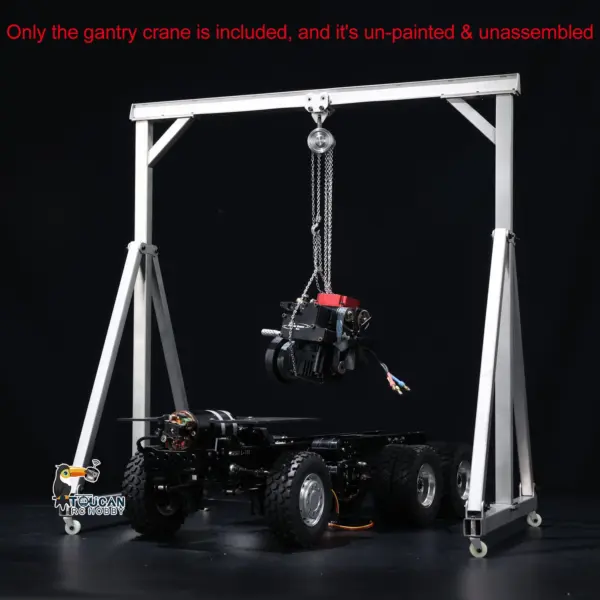 JDModel Metal Chain Block Hoist Gantry Crane for 1/14 RC Crane Remote Control Engineering Vehicles Model