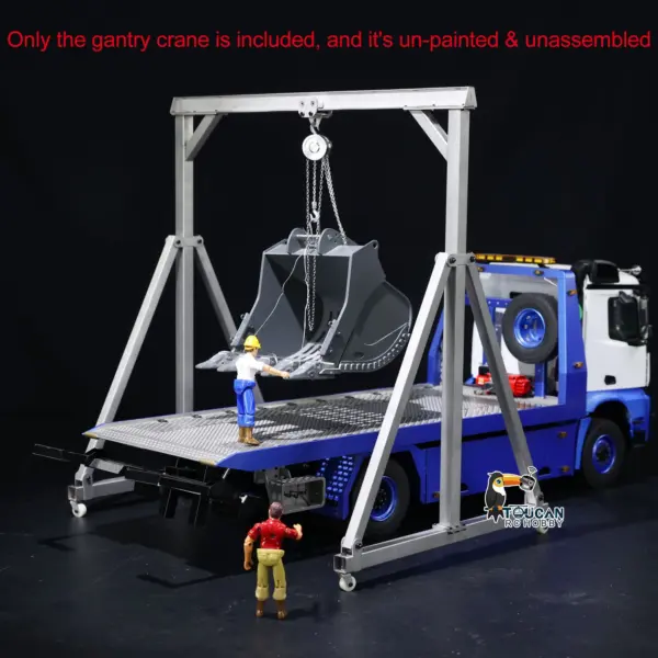 JDModel Metal Chain Block Hoist Gantry Crane for 1/14 RC Crane Remote Control Engineering Vehicles Model