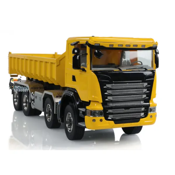 1/14 8x8 RC Hydraulic Full Dump Truck Roll On Off Dumper Trucks 3-speed Transmission Differential Lock Axles Motor Servo ESC