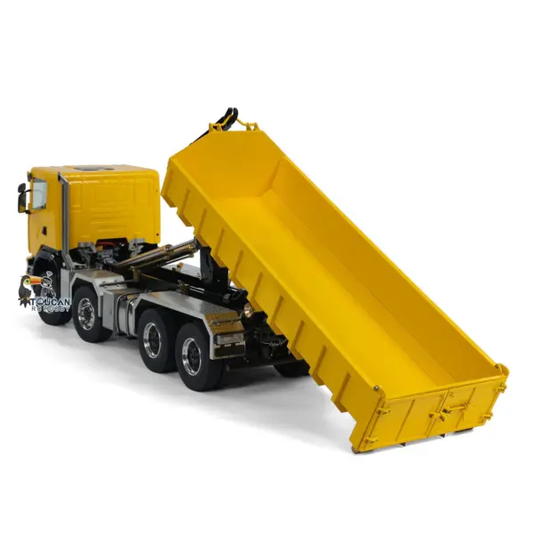 1/14 8x8 RC Hydraulic Full Dump Truck Roll On Off Dumper Trucks 3-speed Transmission Differential Lock Axles Motor Servo ESC