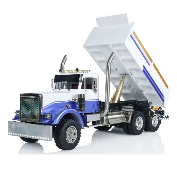 1/14 Scale RC Dump Truck 56344 Tipper 6x6 Assembled and Painted 2-Speed Light Sound System Differential for