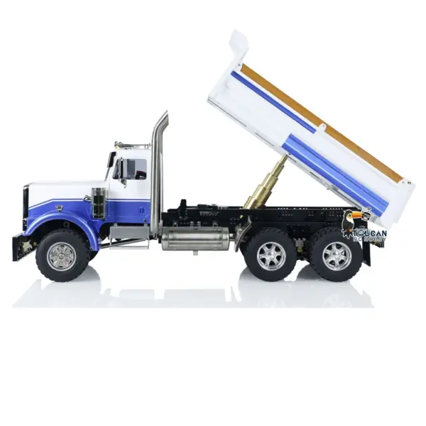 1/14 Scale RC Dump Truck 56344 Tipper 6x6 Assembled and Painted 2-Speed Light Sound System Differential for
