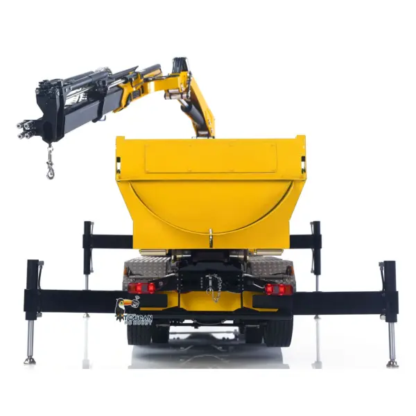 1/14 10x10 Radio Controlled Hydraulic Crane Dump Metal Lorry Car Rear Axle Steering 2mm Piping System Replaceable Bucket