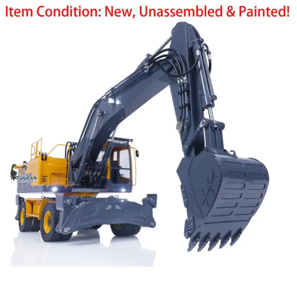 LESU 1/14 RC Model Metal Hydraulic Aoue ET30H Wheeled Excavator Digger Quick Coupler Openable Bucket Small Bucket