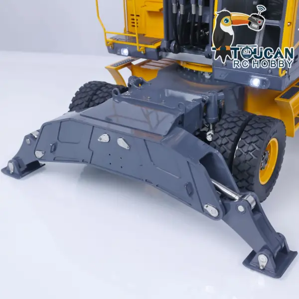 LESU 1/14 RC Metal Hydraulic Aoue ET30H Wheeled Painted Excavator Heavy Ripper Hydraulic Crusher fork Bucket B