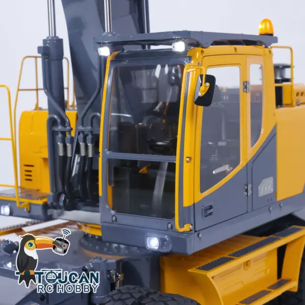LESU 1/14 RC Metal Hydraulic Aoue ET30H Wheeled Painted Excavator Heavy Ripper Hydraulic Crusher fork Bucket B
