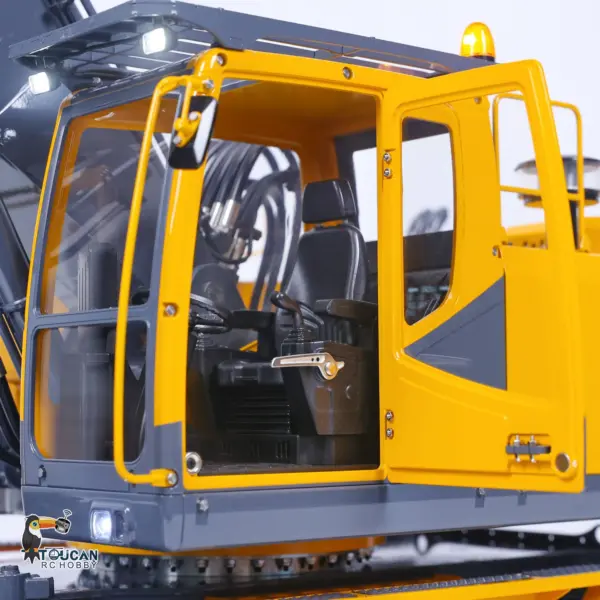LESU 1/14 RC Model Metal Hydraulic Aoue ET30H Wheeled Excavator Digger Quick Coupler Openable Bucket Small Bucket