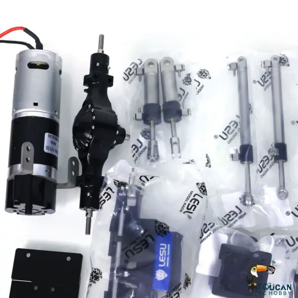 LESU 1/14 RC Front-Wheel Ddrive Hydraulic Painted forklift Model Aoue-LD160S Remote Control Model Light Sound System ESC Servo