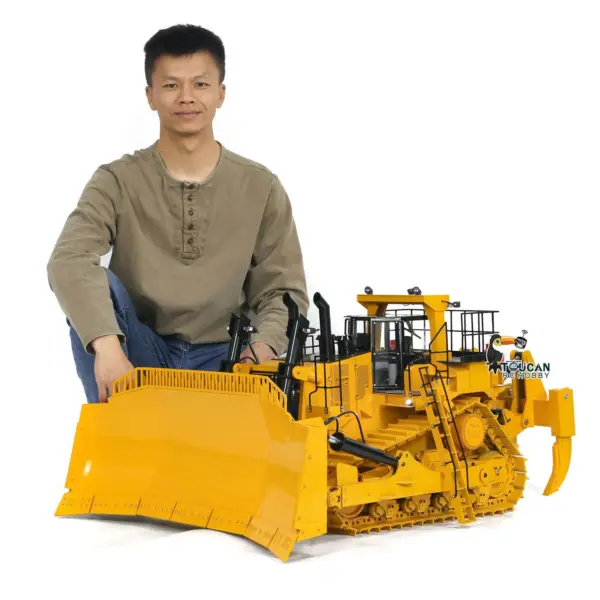 1/10 D11T 3-plow Giant Hydraulic RC Bulldozer Radio Control Dozers Heavy Duty Simulation Vehicle Painted Model DIY PNP