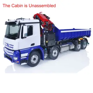 LESU 1/14 8x8 RC Dumper Hydraulic Tipper Truck Finished Crane Car Remote Control Vehicles Pump Valve