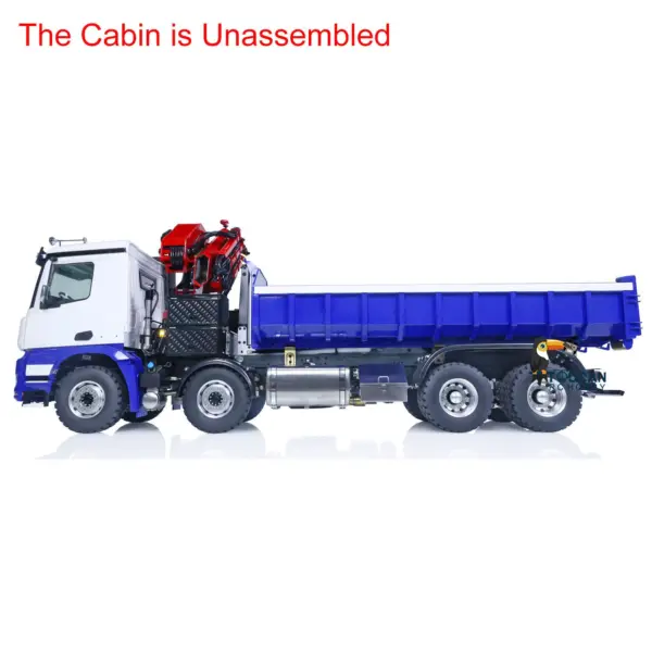 LESU 1/14 8x8 RC Dumper Hydraulic Tipper Truck Finished Crane Car Remote Control Vehicles Pump Valve