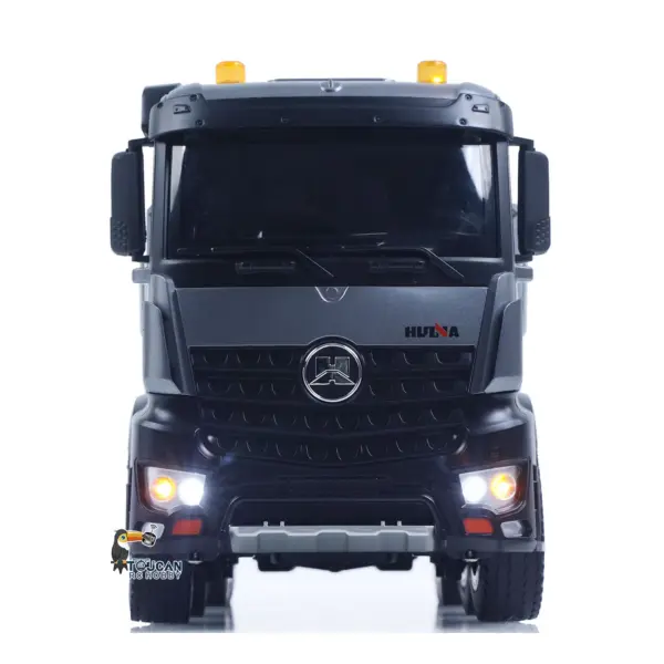 HUINA 1/14 Remote Control Dump Truck 12CH RC Tipper Finished Model Toy Gift RTR Light Sound Effects Radio USB Charging Cable