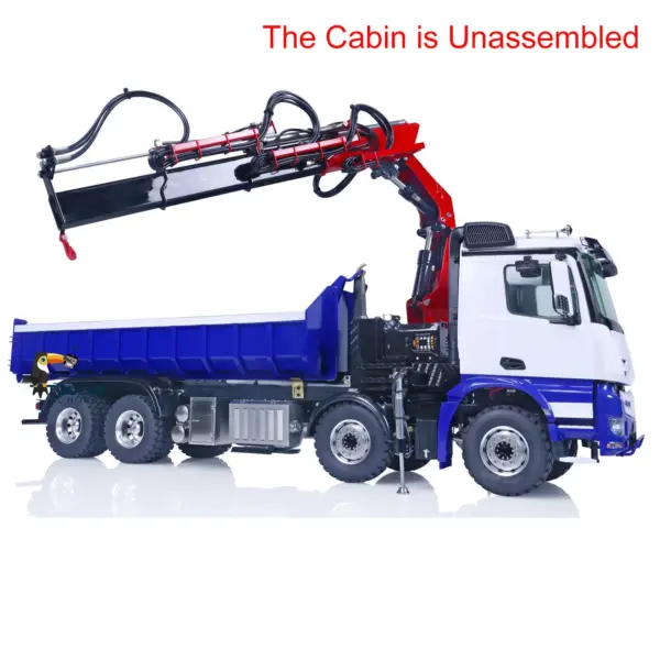 LESU 1/14 8x8 RC Dumper Hydraulic Tipper Truck Finished Crane Car Remote Control Vehicles Pump Valve