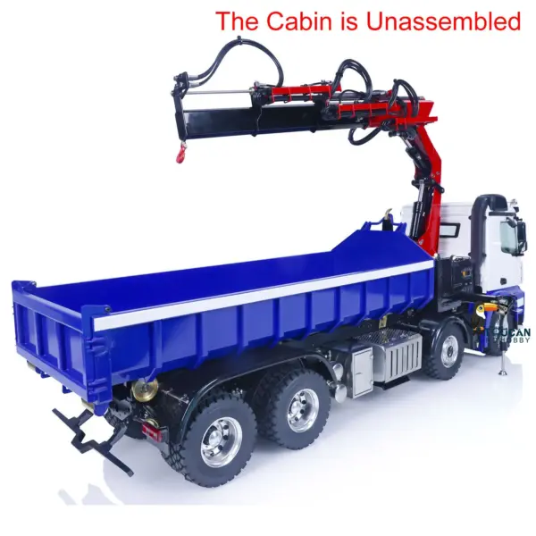 LESU 1/14 8x8 RC Dumper Hydraulic Tipper Truck Finished Crane Car Remote Control Vehicles Pump Valve
