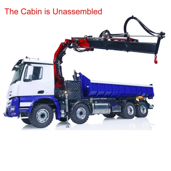 LESU 1/14 8x8 RC Dumper Hydraulic Tipper Truck Finished Crane Car Remote Control Vehicles Pump Valve