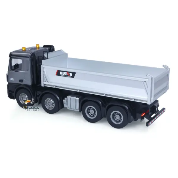 HUINA 1/14 Remote Control Dump Truck 12CH RC Tipper Finished Model Toy Gift RTR Light Sound Effects Radio USB Charging Cable