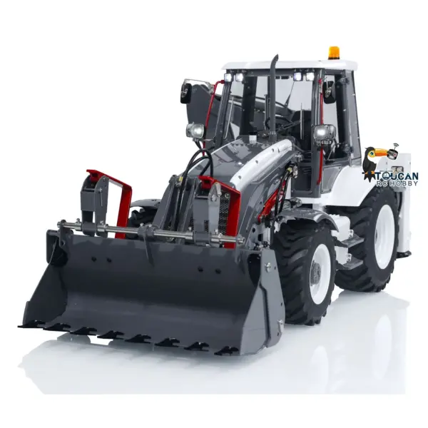 LESU 1/14 Scale RC Hydraulic Backhoe Loader AOUE BL71 Radio Controlled Construction Vehicle Loader Excavator 2 in 1 Model PL18EVLite Painted Assembled Multi functional loader