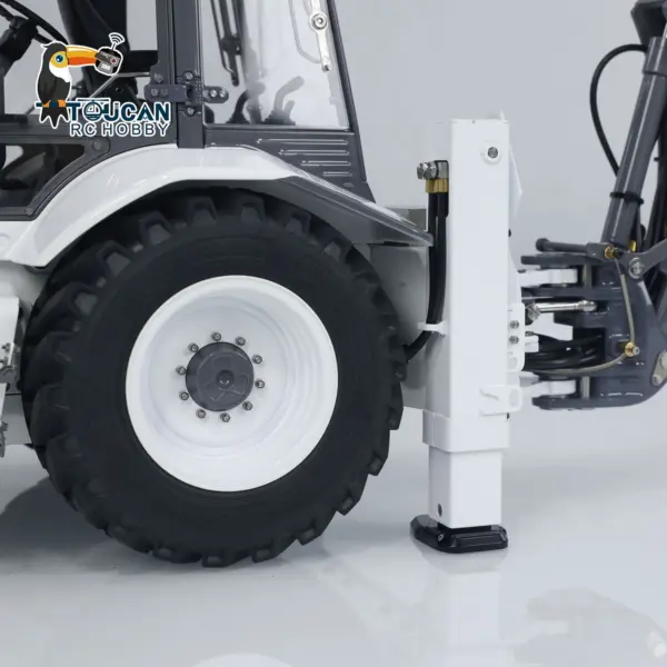 LESU 1/14 Scale RC Hydraulic Backhoe Loader AOUE BL71 Radio Controlled Construction Vehicle Loader Excavator 2 in 1 Model PL18EVLite Painted Assembled Multi functional loader