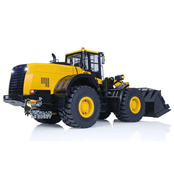 1/14 RC Metal Hydraulic Loader WA480 Remote Control Construction Heavy Machine Quick Coupler Fork Bucket Light Sound ST8 Radio