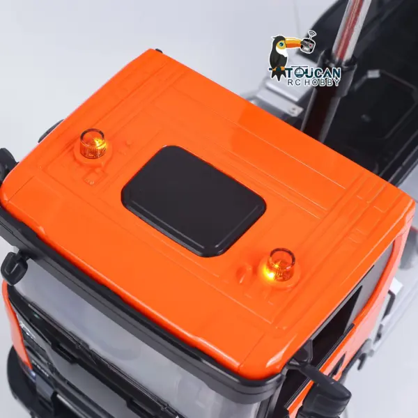 Double E 1/20 Electric Remote Control Dump Truck 6X4 RC Tipper G540 Model Metal Bucket 260 Brushed Motor Openable Door Lights