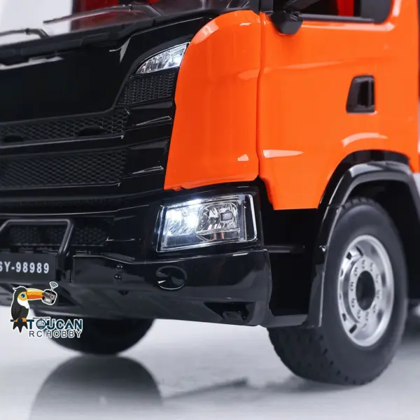 Double E 1/20 Electric Remote Control Dump Truck 6X4 RC Tipper G540 Model Metal Bucket 260 Brushed Motor Openable Door Lights