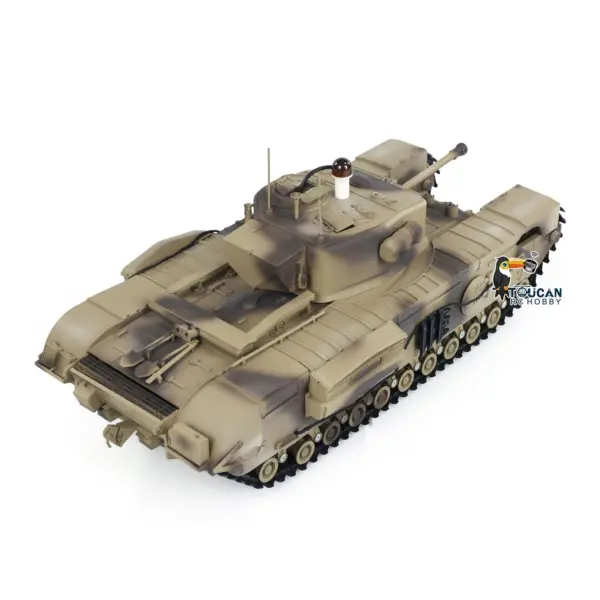 1/16 Military RC Battle Tank Churchill Mk.VII Metal Tracks Tongde Electric Tanks Painted Assembled Barrel Recoil Smoke Unit