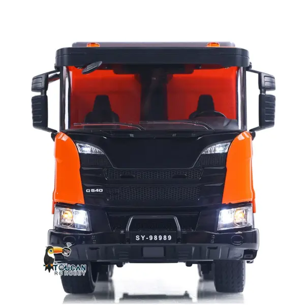 Double E 1/20 Electric Remote Control Dump Truck 6X4 RC Tipper G540 Model Metal Bucket 260 Brushed Motor Openable Door Lights
