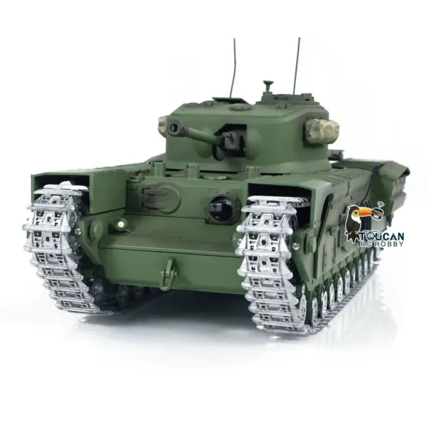 Tongde 1/16 Military RC Tank Churchill Mk.VII Metal Tracks Wheels Gearbox Infrared Battle Model Radio Control Armored Vehicles Battery