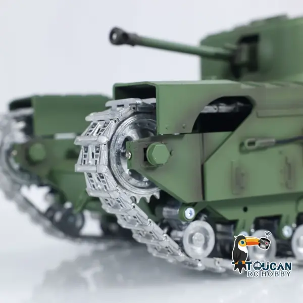 1/16 Tongde RC Battle Tank Churchill Mk.VII Remote Controlled Panzer Electric Infantry Fighting Vehicles Barrel Recoil System