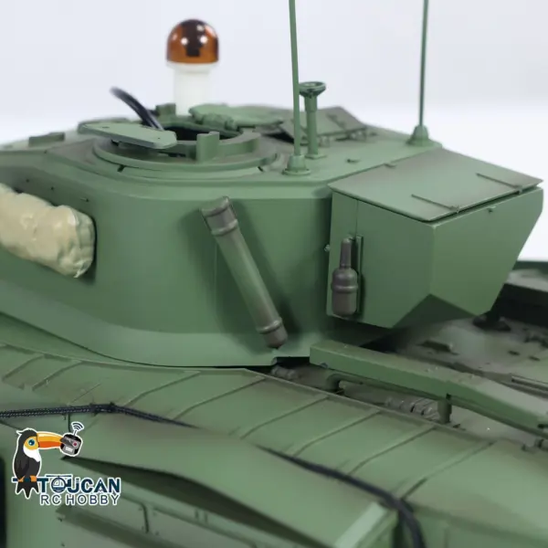 Tongde 1/16 Military RC Tank Churchill Mk.VII Metal Tracks Wheels Gearbox Infrared Battle Model Radio Control Armored Vehicles Battery