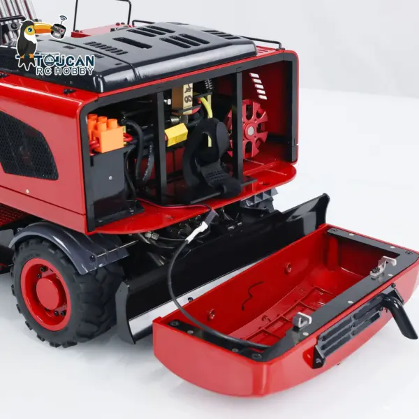 Metal 1/14 RC Hydraulic Excavator R946 PL18EV Remote Control Wheeled Diggers Motor Servo Esc Lights Battery Assembled Painted