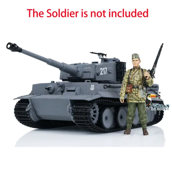 Taigen 1/24 RC Battle Tank Tiger I Remote Control Military Tanks Model Infrared Combat LED Flash battery