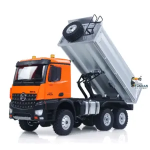 1/14 HUINA 1598 2.4G Remote Control Dumper 6*6 Engineering Transport Vehicle Lifting Rod Tipper Car Light Sound Battery Toys