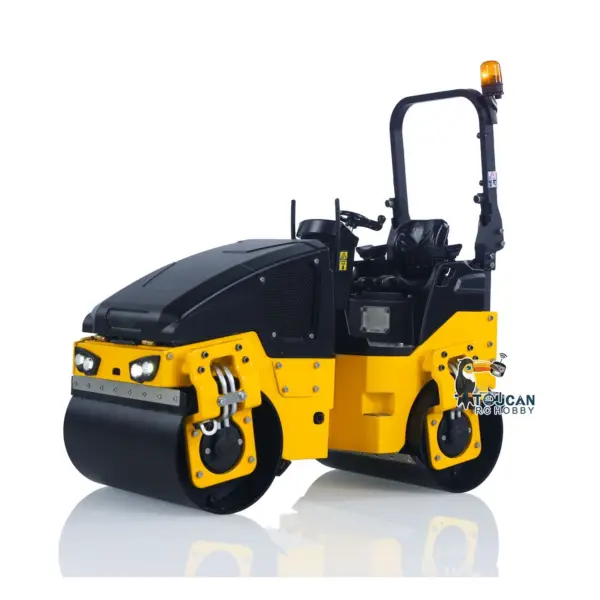 1/14 Metal RC Electric Road Roller BW120AD Ready-to-Run Remote Control Construction Vehicle Model Flysky ST8 Radio Battery Lights System Motor ESC RTR