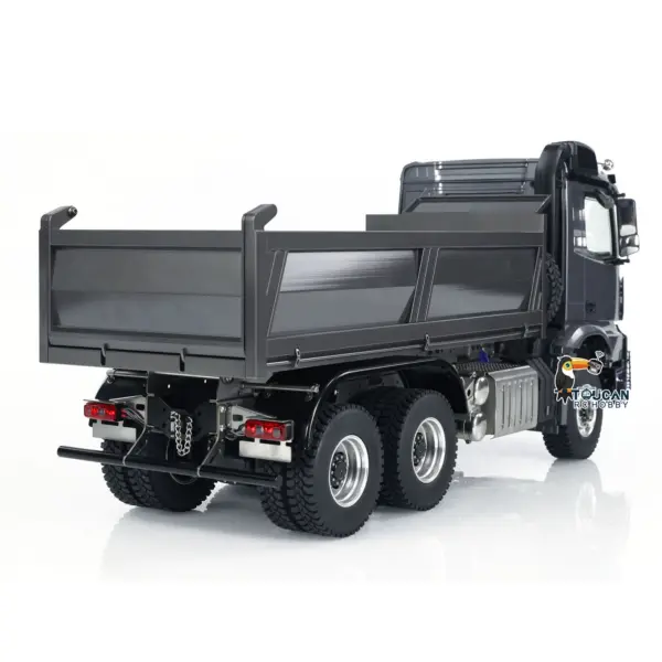Metal 1:14 Hydraulic RC Dump Truck 3363 6x6 Remote Control Tipper Car Sound Light System Bucket Hopper Lifting Emulated Model