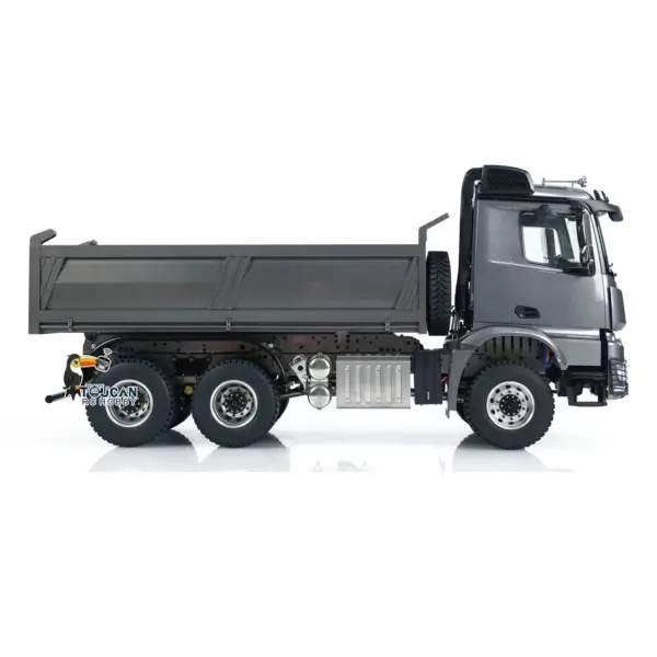 Metal 1:14 Hydraulic RC Dump Truck 3363 6x6 Remote Control Tipper Car Sound Light System Bucket Hopper Lifting Emulated Model
