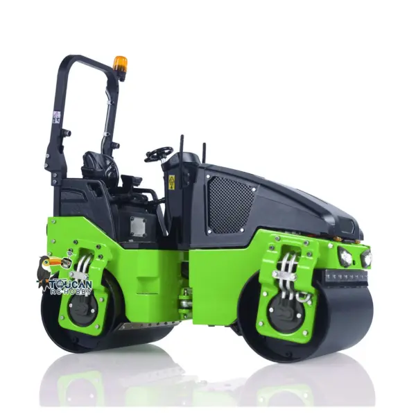 1/14 Metal RC Electric Road Roller BW120AD Ready-to-Run Remote Control Construction Vehicle Model Flysky ST8 Radio Battery Lights System Motor ESC RTR