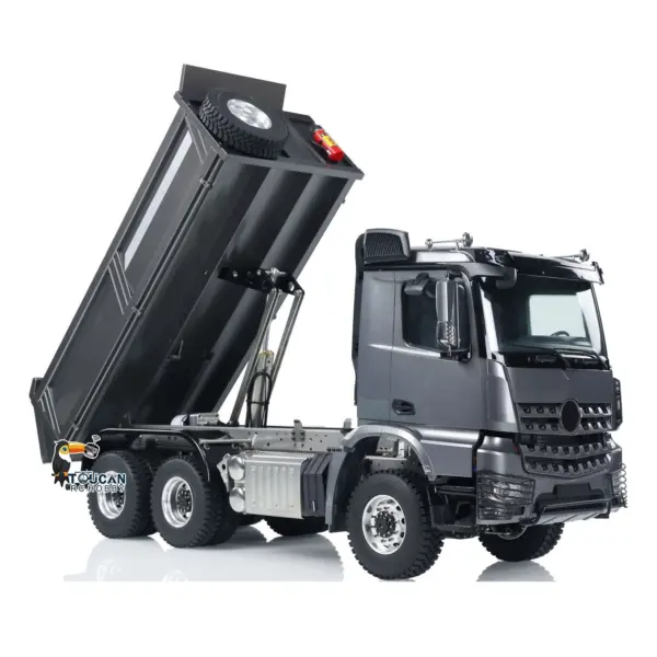 Metal 1:14 Hydraulic RC Dump Truck 3363 6x6 Remote Control Tipper Car Sound Light System Bucket Hopper Lifting Emulated Model