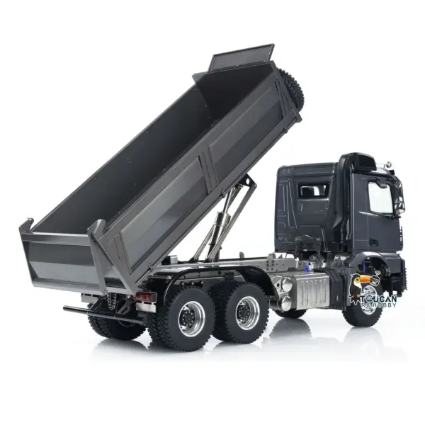 Metal 1:14 Hydraulic RC Dump Truck 3363 6x6 Remote Control Tipper Car Sound Light System Bucket Hopper Lifting Emulated Model