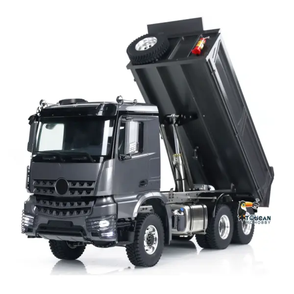Metal 1:14 Hydraulic RC Dump Truck 3363 6x6 Remote Control Tipper Car Sound Light System Bucket Hopper Lifting Emulated Model