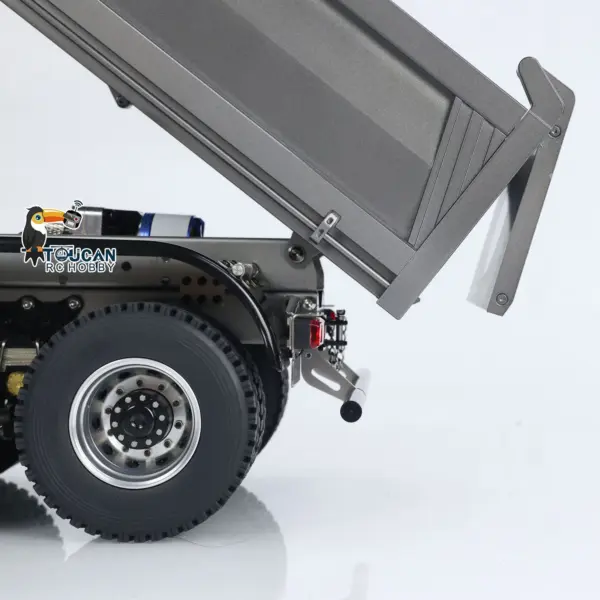 Metal 1:14 Hydraulic RC Dump Truck 3363 6x6 Remote Control Tipper Car Sound Light System Bucket Hopper Lifting Emulated Model