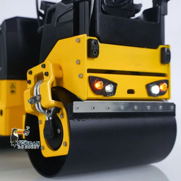 1/14 Metal RC Electric Road Roller BW120AD Ready-to-Run Remote Control Construction Vehicle Model Flysky ST8 Radio Battery Lights System Motor ESC RTR