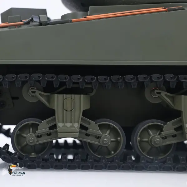 Large Hatch 1/16 Remote Control Tank Sherman M4A3 Infrared System Barrel Elevation Smoke Unit Metal Chassis Gearbox 360 Degrees Turret