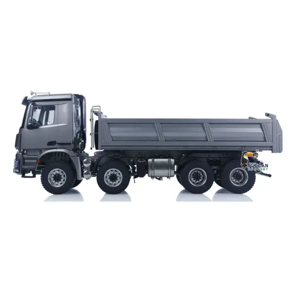 26.4 Inches Metal Chasiss 1/14 RC Hydraulic Dump Truck 2Speed Remote Control Tipper 3363 Axle Locks Flowing Water Light Optional Battery&Charger
