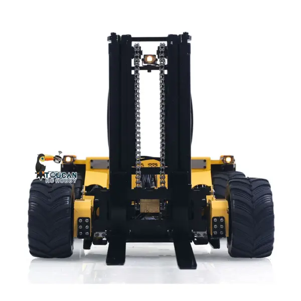 Super Frog Metal 1/14 Remote Control Hydraulic Truck Mounted Forklift BM214 5 Way Valves Light System Sound Frsky X14 Radio