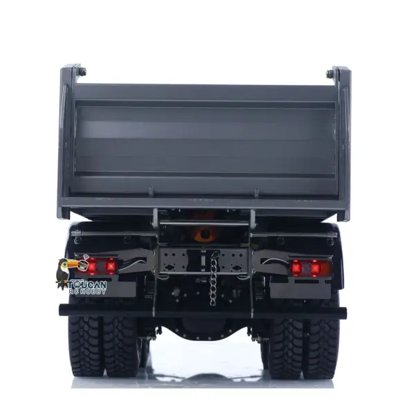 26.4 Inches Metal Chasiss 1/14 RC Hydraulic Dump Truck 2Speed Remote Control Tipper 3363 Axle Locks Flowing Water Light Optional Battery&Charger